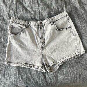 Women's Light Gray Denim Shorts